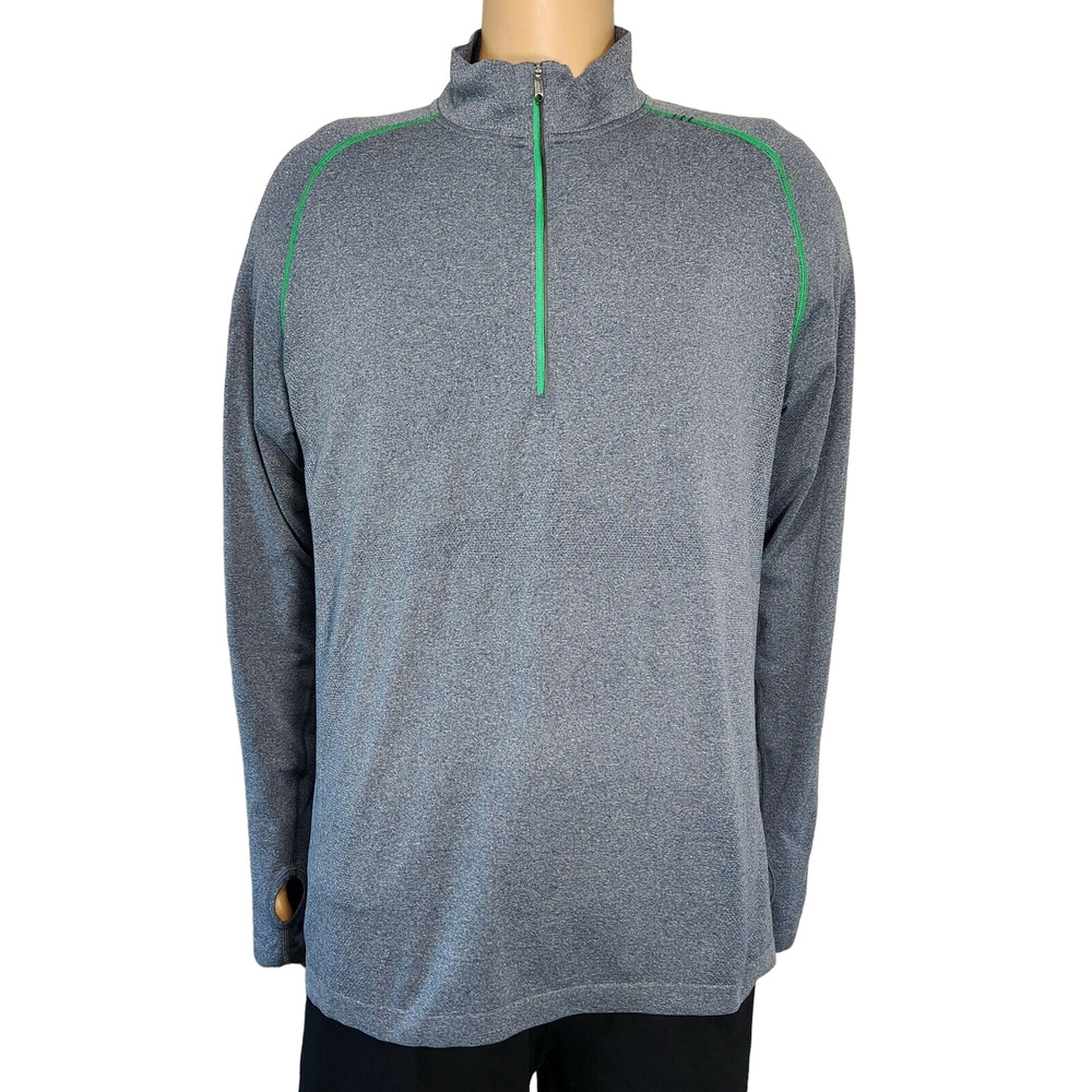 Lululemon Mens Gray Half Zip L/S Lightweight Sweater Vented Large (See Details)